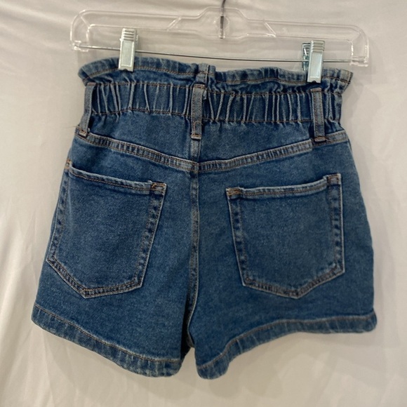 WILD FABLE Womens Button Fly Paper Bag High Elastic Waist Denim Shorts Xs - Picture 5 of 5